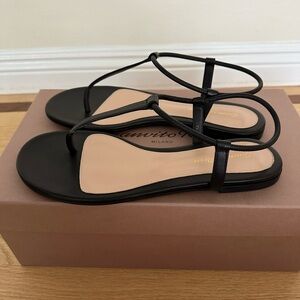 Gianvito Rossi Black Flat Sandals